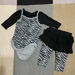 Garanimals brand zebra stripe outfit